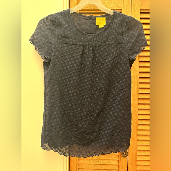 Maeve Navy Circle Blouse Size 4 - Picture 3 of 9